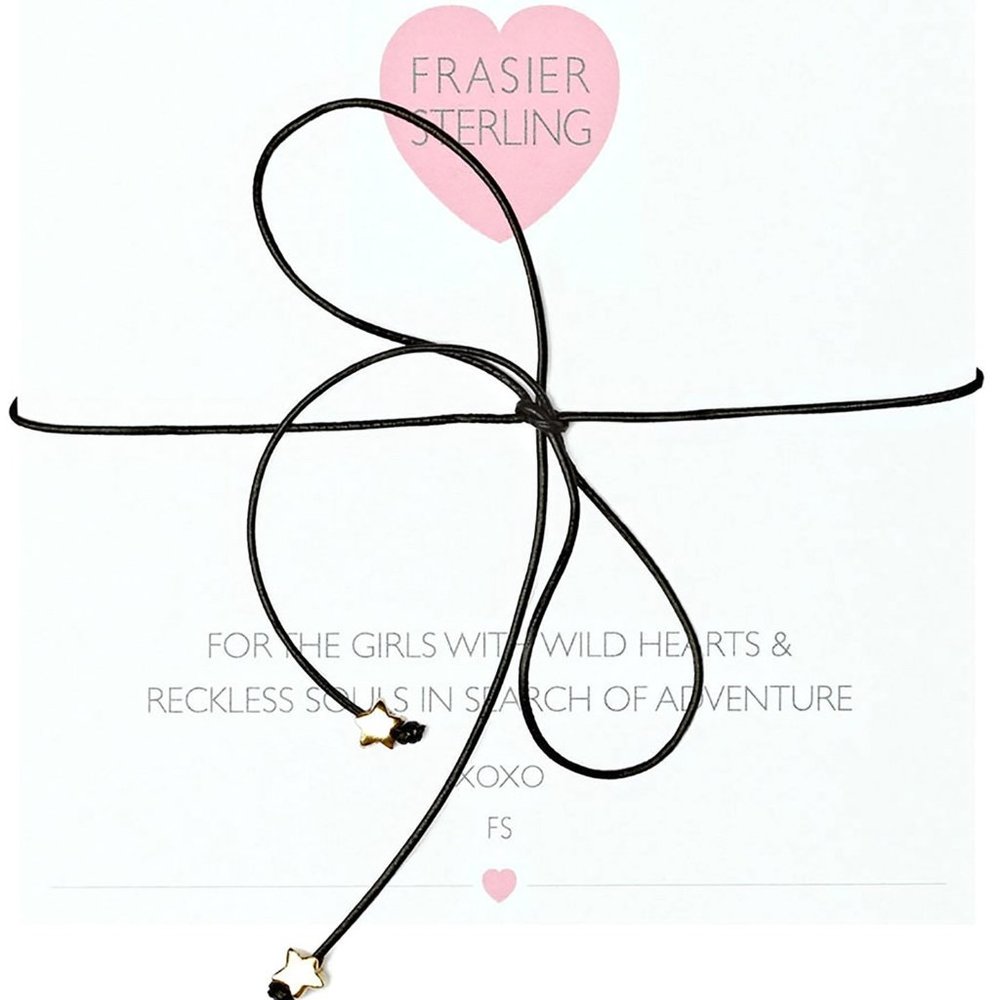 Disco Fever Bowtie Stars Choker in Black